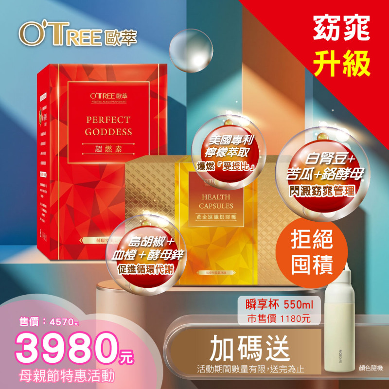 S美人窈窕管理 母親節特惠組合-超燃素+黃金速纖燃膠囊
